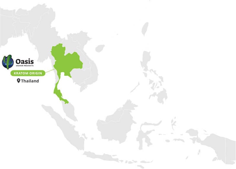 Red Thai Kratom Powder 3 Origin of Red Thai Kratom Powder - By Oasis Kratom